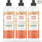 Therapy Clean Dish Soap - Fresh Herbs and Melon - 16 fl oz (Pack of 3), Biodegradable Natural Dishwashing Liquid, Liquid DIsh Soap