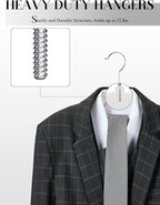 HOUSE DAY Plastic Hangers 100 Pack, White Clothes Hangers Non Slip with Rubber Grip, Heavy Duty Hanger with 360º Swivel Metal Hook, Ultra Thin Hangers Space Saving for Closet Organizer