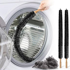 Dryer Vent Cleaner Kit, 2 Pack Dryer Lint Brush, 30 Inch Long Flexible Lint Remover, Refrigerator Coil Cleaning Brush, Home Essentials (Long-Style)