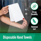 200-count Fresh Towel Disposable Linen-Feel Cloth-Like Guest Hand Towels (12"x16.5") for Bathroom, Kitchen, Party, Wedding, Restaurant or Events| Soft and Absorbent Disposable Napkins