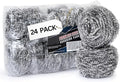 Brheez Stainless Steel Cleaner Scouring Pads [24 Pack] - Industrial & Commercial Strength Large Cleaning Supplies Dish Sponge - Individually Wrapped 80 Gram