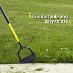 Byhager Professional Lawn Edger Tool, Heavy Duty Steel Half Moon & Saw-Tooth Blade for Clean Borders, Long Handle Reduces Back Strain, Manual Edger Ideal for Garden Edges, Sidewalks, Flower Beds