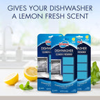 Glisten Dishwasher Cleaner and Freshener Deodorizer, Cleans and Freshens During Wash Cycle, Made in the USA, Lemon Scent, 9 Tablets