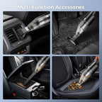 Handheld Vacuum Cordless -Car Vacuum Portable Cordless Cleaner Powerful Suction,1.2lbs Lightweight, Type-C Charge, Multiple Accessories, Portable Hand Vacuum for Home, Pet and Car