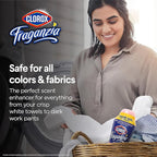 Clorox Fraganzia Laundry Scent Booster Crystals, In-Wash Fragrance Beads for Fresh-Smelling Clothes & Linens, Safe for All Fabrics & Colors, Easy-Pour Bottle, Rose Scent, 70 Oz - 6 Pack
