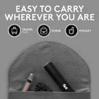 Flint Classic Black Retractable Mini Lint Roller with 90 Extra Sticky Sheets, Small and Portable Lint Roller, Ideal Pet Hair Remover, Travel Lint Rollers for pet Hair Extra Sticky