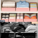 DIMJ Drawer Organizer Clothes - 18 Pack Closet Drawer Organizer Bins for Baby Clothes Storage, Fabric Dresser Organizer for Nursery Bedroom, Foldable Small Drawer Dividers for Underwear Socks