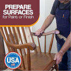 6" x 9" Non-Woven Surface Prep Scuff Pads for Wood, Metal, Scuff Sanding Between Coats of Finish/Paint, Rust Removal, Deburring, Clean Metal, Medium Scuffing Pads - 320 Grit - 10 Pack (Maroon)