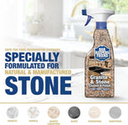 Bar Keepers Friend Granite & Stone Cleaner & Polish (25.4 oz) Granite Cleaner for Use on Natural, Manufactured & Polished Stone, Quartz, Silestone, Soapstone, Marble - Countertop Cleaner & Polish (2)