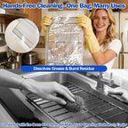 Palksky Oven Rack Cleaning Bags Kit, Reusable Soaking Bags with Brushes, Gloves & Cloth, No Mess Cleaning for Oven Racks, Grill Grates & BBQ Racks, No Cleaner Included, 9 Packs