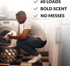 Premium Scented Laundry Sheets - Warrior Scent - No Plastic Jug - Compact & Travel-Friendly - 30 Sheets (60 Loads)