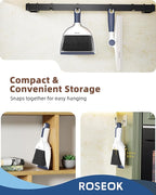 Mini Broom and Dustpan Set for Cleaning, Compact Desktop Dustpan with Brush for Kitchen Counter, Office, Car, Navy Blue, 1 Pack