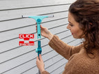 Leifheit 2-in-1 M Pro Reach Window Squeegee with 28 cm Wiping Width, Adjustable Cleaning Angle, Click System Compatibility, Ergonomic Grip for Streak-Free Cleaning on Windows, Showers, Mirrors