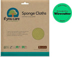 If You Care Sponge Cloths – 5 Count – 100% Natural Cleaning Rags for Kitchen, Bathroom, Home Countertop Surfaces – Absorbent, Reusable, Machine Washable, Compostable (Pack of 3)