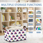 Funny Car Storage Baskets,Foldable Organizer Bin with Handles for Home Living Room Bedroom Closet Box 17x11.5x10Inch