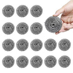 16 Pcs Steel Wool Pads, Stainless Steel Scrubber, Metal Scrubber, Dishwashing Scouring Pads Heavy Duty, Kitchen Scrubbing Sponges for Cleaning Dishes Pots and Pans Bathroom Oven