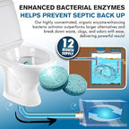 Nature's Freedom Septic Treatment Tablets – 1 Year Supply, Small Yet Powerful Enzyme Formula, Prevents Backups, Odors & Clogs, Made in the USA