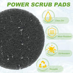 Power Scrub Pads, Scrubbing Pads 800 Grits Scouring Discs - Fitting for (Home Kitchen Cleaning - Drill Attachment - Scrubber Replacement) 20 Pcs & 2 Inch & Gray