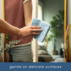 S&T INC. 100 Pack Microfiber Cleaning Cloth, Bulk Towels for Home, Reusable Microfiber Towels for Cars, Cleaning Rags, Light Blue, 11.5 Inches x 11.5 Inches, 100 Count(Pack of 6)