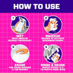 Mr. Clean Magic Eraser Sponge, Bathroom, Shower, Tub Cleaner, Soap Scum Remover, Bathroom Cleaning Supplies, Dawn Cleaning Power with Lavender Scent, Shower & Tub, 8ct