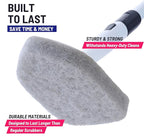 Replacement Scrubber Refill for Moku Home Extendable Tub Tile Shower Brush for Cleaning Non-Scratch (5X Scrubber Sponge Gray)