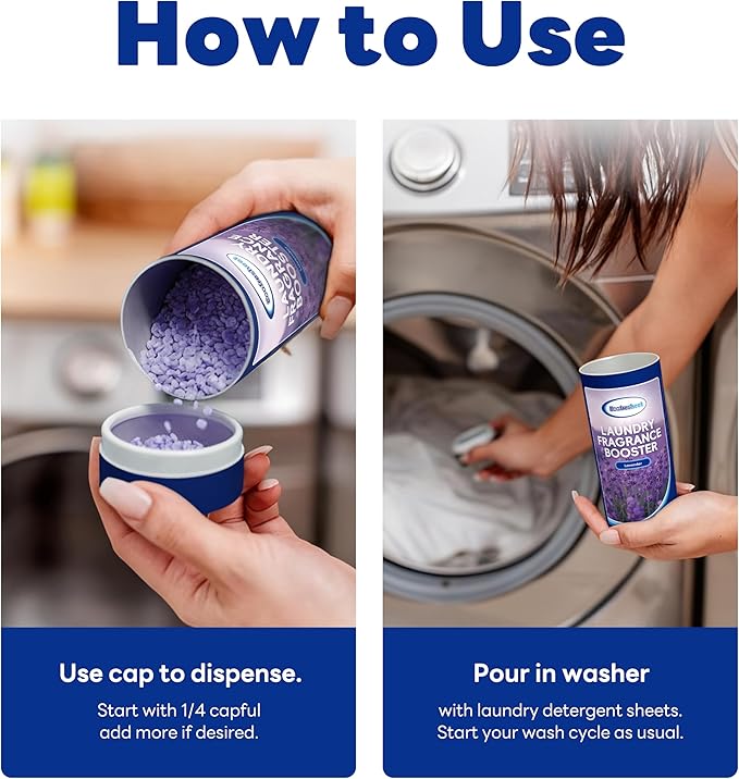 Laundry Fragrance Booster, Lavender Scent, In-Wash Scent Beads for Washer, Compatible with All Machines, Easy-to-Use Laundry Additive