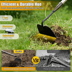 Garden Hoe Tool, 65 Inches Stainless Steel Long Handle Hoe Garden Tool, Garden Hoe for Weeding with 7-inch Wide Welded Blade, Garden Hoes for Weeding, Cultivating, Digging, Loosening, and Planting