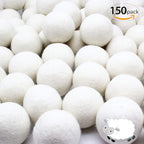 Wooland Wholesale Bulk Laundry XL Premium Wool Dryer Balls - 100% New Zealand Organic Wool Natural Fabric Softener for Sensitive Skin, Babies (150 Count)