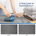 BEAUTURAL Fabric Shaver and Lint Remover, Sweater Defuzzer with 2-Speeds, 2 Replaceable Stainless Steel Blades, Battery Operated, Remove Clothes Fuzz, Lint Balls, Pills, Bobbles