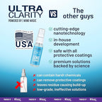Ultra Clarity Powered by Nano Magic Eyeglass Lens Cleaning Spray 7oz Value Pack | 1oz Spray, 6oz Refill, Microfiber Cloth | For Glasses, Phone, Electronic Screens, Optic Surfaces, Coated Surfaces