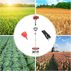 Handheld Tiller Cultivator 42.7Cc 2Stroke Mini Gas Powered Engine Rototiller Garden Lawn Tools Farm Air Cooled Plow Easy to Start for Farmland Gardens Yard (1250W 6500Rpm)