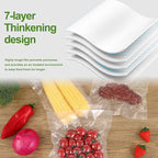Moretoes Vacuum Sealer Bags, 3 Rolls 8" x 33' Food Vac Bags for Food Storage Saver, Commercial Grade Bag Rolls, BPA Free, Customized Size Bag for Sous Vide Cooking or Meal Prep