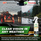 Glass Water Repellent Spray | Hydrophobic Rain Repellent for Car Windshield, Shower Doors, Windows & Mirrors | Safe Exterior Use Prevents Water Spots with Long Lasting Beading-150ml/5oz