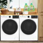 Royxen Laundry Countertop with 2-Tier Shelf Universal Fit, Washer and Dryer Countertop with Storage Space, Shelf Height 11.5 Inches, Solid Wood Core, Oak