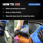 AIM Chemicals Ammoniated Glass Cleaner Concentrate - Streak-Free Shine for Windows, Cars, Homes, Offices - Dilutes 10:1 - Removes Dirt, Grime, Fingerprints - Ideal for Glass Spray Bottles - 5 Gal