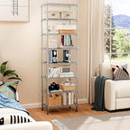 M MZG 8 Tier 2000 lbs Storage Rack Metal Wire Shelving Unit, Storage Standing Shelf Organizer for Laundry Bathroom Kitchen Pantry Closet Garage Utility Room, Chrome 13.8" D x 23.6" W x 79.5" H