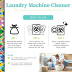 Truly Free Laundry Washing Machine Cleaner and Deodorizer | Top Load & Front Load Washer Cleaner for Grime, Mold, Odor Remover | Safe for HE Washing Machines & Septic Tanks, Non Toxic, Natural, Clean