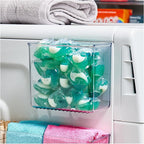 iDesign Magnetic Small Clear Plastic Organizer Bins for Laundry Room Storage