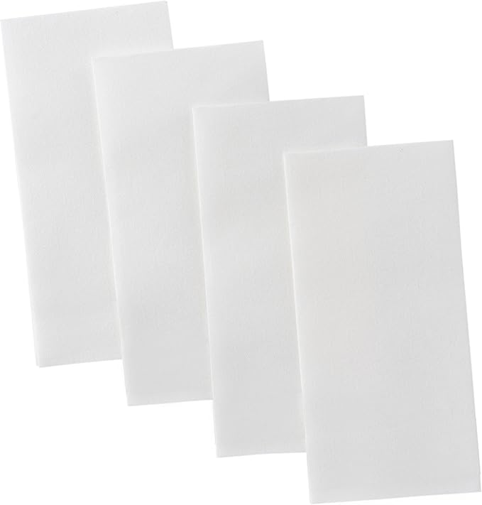 2000-Pack BloominGoods Disposable Bathroom Napkins | Linen-Feel Guest Towels | Cloth-Like Hand Tissue Paper, White, 12" x 17"