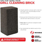 Stock Your Home Grill Cleaning Brick (4 Pack) - Heavy Duty Grill Cleaning Brick - Pumice Stone Brick for Flat Tops and Griddles - Blackstone Griddle Cleaner - Non-Scratch Grill Cleaner