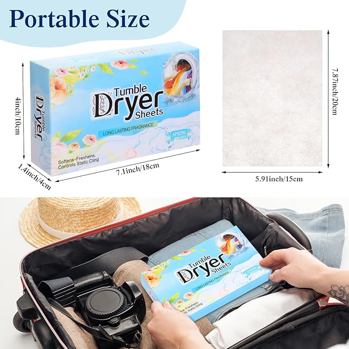 480 Count Dryer Sheets Bulk Fabric Softener Lavender Scent Plant Formula Organic Naturally Softens and Removes Static Cling