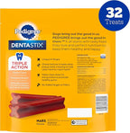 Pedigree Dentastix Large Breed Dog Treats, Bacon Flavor, 1.67 lb. Bag (32 Treats)