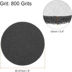 HARFINGTON 12pcs Scrubber Scouring Pads 800 Grits 5 Inch Drill Power Brush Hoop and Loop Surface Conditioning Disc Drill Scuffing Disc Scrub Pads for Home Kitchen Cleaning, Grey