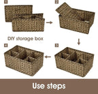 VERONLY Cosmetic Storage Bins Makeup Organizer, Adjustable Multifunction Storage Box Desk Drawer Divider for Makeup Brushes, Bathroom Countertop or Dresser, Set of 4