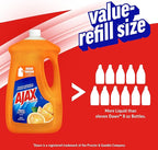 Ajax Ultra Liquid Dish Soap Orange Scent, Triple Action, 90 fl oz Bottle (Pack of 2)