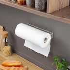 ZUNTO Acrylic Paper Towel Holder - Adhesive Paper Towel Roll Holder Under Cabinet, Clear Plastic Wall Mounted Paper Towel Rack for Kitchen, Frees up Counter Space