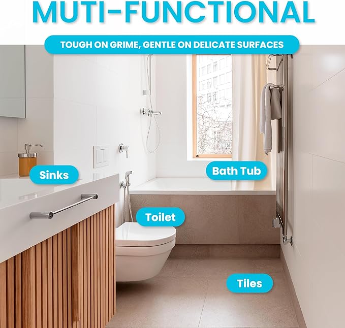 Simple Life Pumice Stone Toilet Bowl Cleaner | Long Handle & Eco-friendly Screw-on Pumice Stones | Scouring Stick for Toilet Cleaning, Stain Removal on Toilets, Grills, Tiles, Grout & Pools | 6 Pack