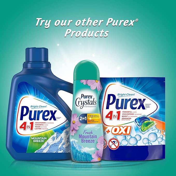 Purex Crystals In-Wash Fragrance and Scent Booster, Fresh Mountain Breeze, 21 Ounce