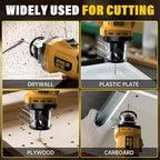Cordless Drywall Cut-Out Tool for Dewalt 20V Battery, Brushless Rotary Saw, 30000 RPM, Adjustable Depth, Quick Bit Change, LED, Compact Spiral Saw for Cutting Wood Drywall,Sheetrock,Wood (Tool Only)