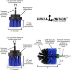 Pool Accessories - Cleaning Supplies - Drill Brush - 5 Piece Spin Brush Pool Cleaning Kit - Pool Supplies - Slide - Deck Brush - Hot Tub - Spa - Pond Liner - Pool Brush - Carpet Cleaner